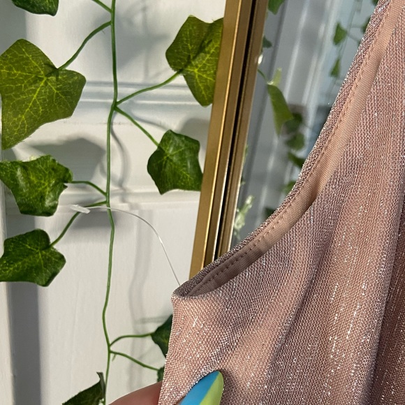 David’s Bridal Pink Sparkly Mini Dress - Picture 6 of 7